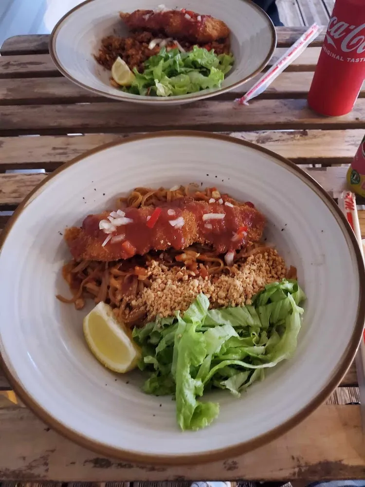 Crispy Salmon with Noodles